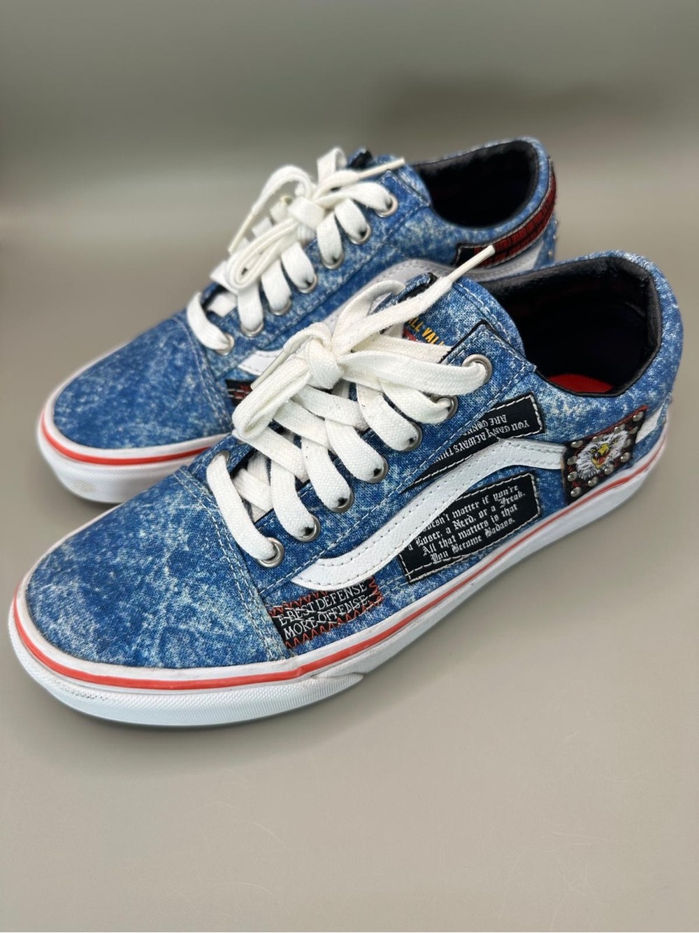 Vans Cobra Kai x Old Skool Eagle Fang Karate in Blue/White Shoes. Size 8.5